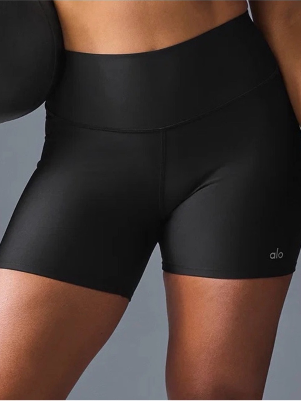 ALO Yoga Black High-Rise Performance Bike Shorts 5”